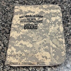 Camouflage National Guard portfolio  binder folder Case EUC